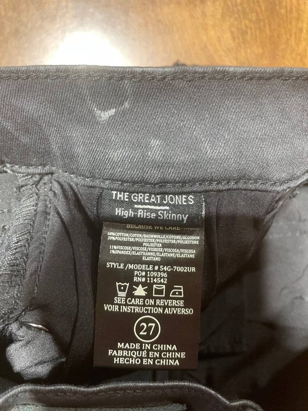 BlankNYC SPARTACUS THE GREAT JONES High Rise Skinny Black Button Fly Jeans 27 - Picture 9 of 12